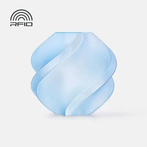 [G01-B0-1.75-1000-SPL] Bambu Lab PETG Translucent - Filamento para impresión 3D - 1,75mm (1Kg) – Azul claro translúcido