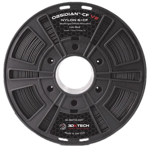 [024BK00A-750G] 3DXTech Obsidian™ Nylon 6+CF V2 - Filamento para impresión 3D - 1,75mm (750g) – Negro