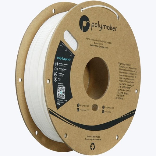 [PD04001] PolySupport Breakaway | Filamento para impresión 3D | 1,75 mm (0,75 kg) | Blanco