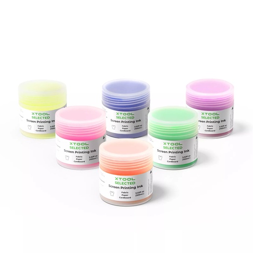 [P5020362] xTool Fluorescent Color Screen Printing Ink Set - 6 Colors