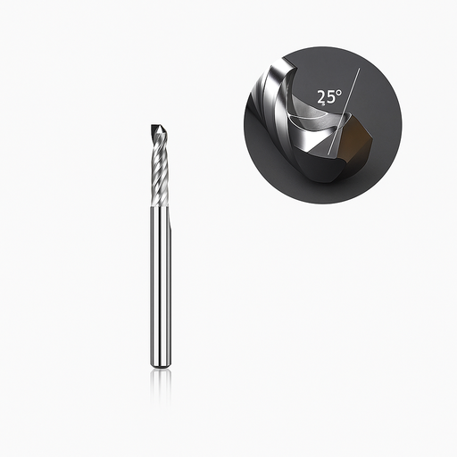 [C1-BIT-O-FLUTE-M-2.5-12] Makera - Spiral 'O' Single Flute Bit for Metal - 1/8″ Shank