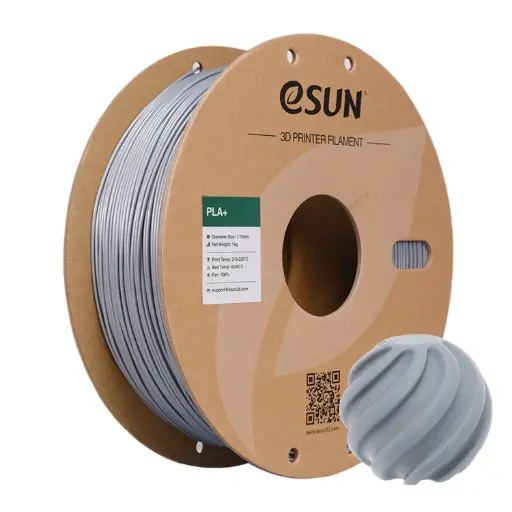 [PLA+P175S1] eSun PLA+ - 3D printing filament – 1.75mm (1Kg) – Plata