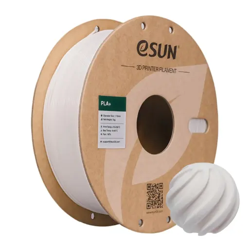 [PLA+P175W1] eSun PLA+ - 3D printing filament – 1.75mm (1Kg) – White