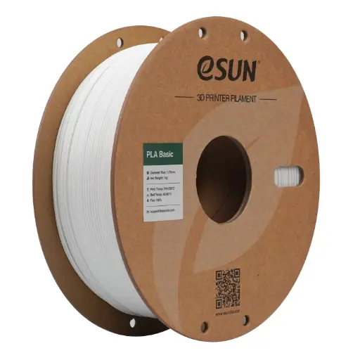[PLA-Basic175W1P1] eSUN PLA-Basic - 3D printing filament – 1.75mm (1Kg) – White