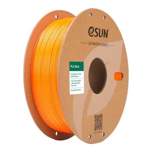 [PLA-Basic175O1P1] eSUN PLA-Basic - 3D printing filament – 1.75mm (1Kg) – Orange