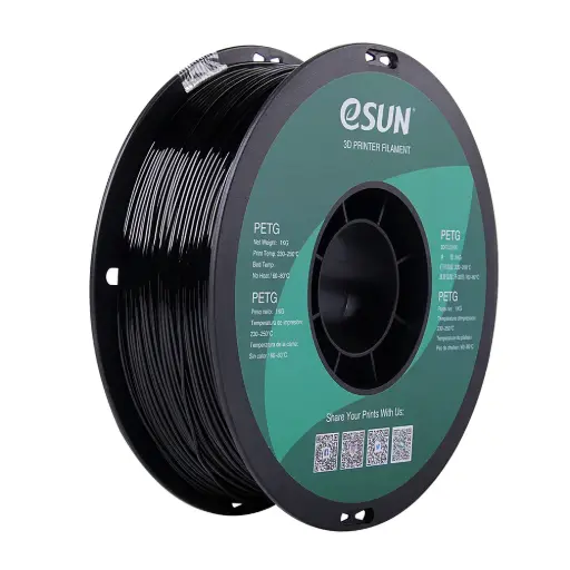 [PETG-P175SB1] eSun PETG  - Filamento para impresión 3D - 1,75 mm (1Kg) - Negro