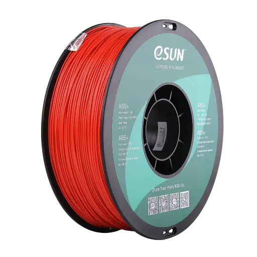 [ABS+P175R1] eSun ABS +  - Filamento para impresión 3D - 1,75 mm (1Kg) - Rojo
