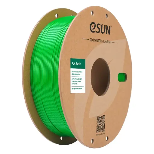 [PLA-Basic175G1P1] eSUN PLA-Basic - Filamento para impresión 3D – 1,75mm (1Kg) – Verde