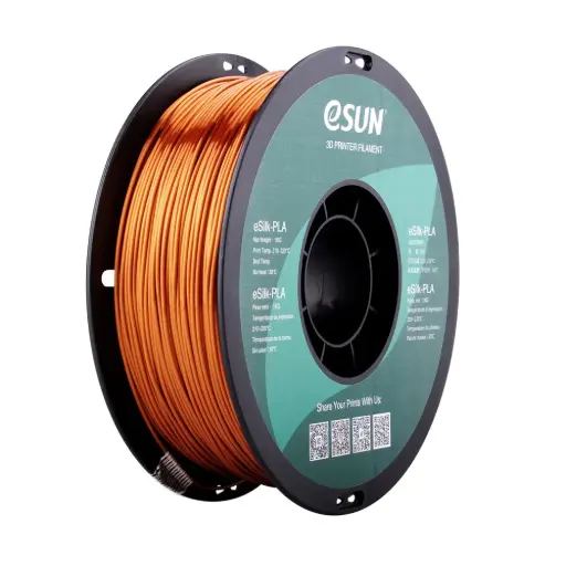 [ePLA-Silk-P175CO1] eSun PLA -Silk - Filamento para impresión 3D – 1,75mm (1Kg) – Cobre
