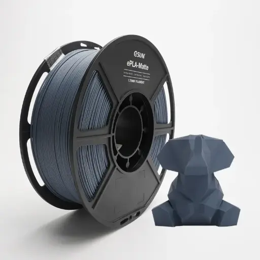[ePLA-Matte-P175DH1] eSun PLA -Matte - Filamento para impresión 3D – 1,75mm (1Kg) - Gris Oscuro