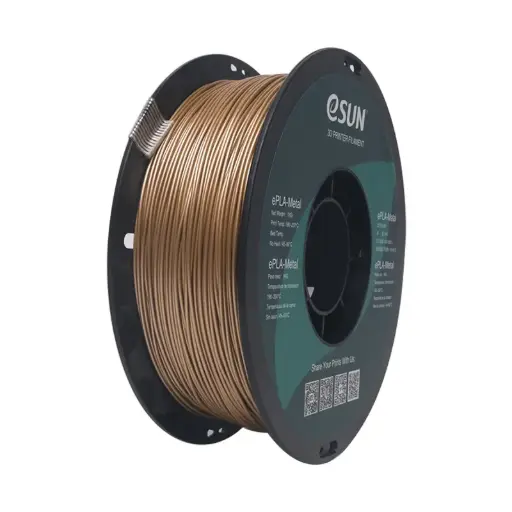 [ePLA-Metal-P175AB1] eSun PLA -Metal - Filamento para impresión 3D – 1,75mm (1Kg) – Latón antiguo