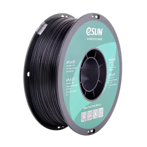 [ePLA-ST-P175B1] eSun PLA -ST - Filamento para impresión 3D – 1,75mm (1Kg) – Negro