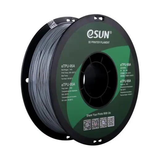 [eTPU-95A-P175H1] eSun eTPU-95A - Filamento para impresión 3D - 1,75 mm (1Kg) - Gris