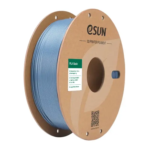 [PLA-Basic175Q-H1P1] eSUN PLA-Basic - Filamento para impresión 3D - 1,75 mm (1Kg) - Gris claro