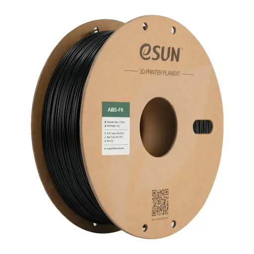 [ABS-FR175B1P1] eSUN ABS-FR - Filamento para impresión 3D – 1,75mm (1 Kg) – Negro