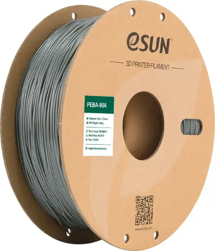 [PEBA-90A175H08Y1] eSun PEBA-90A - Filamento para impresión 3D – 1,75mm (800g) – Gris