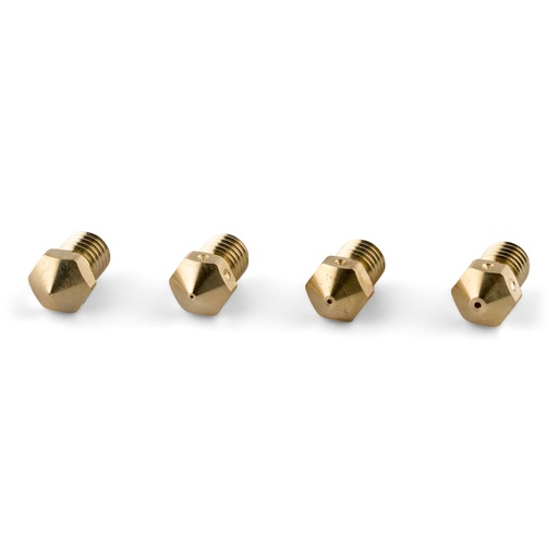 [PC-NMP-2468B175-RRM6] Boquilla de latón RepRap M6 de tamaño mixto - 1,75 mm - 4 unidades