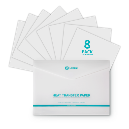 [SG-RZYZ-9991-US-L-B2B] LOKLiK Heat Transfer Paper Sheet - Dark - 8-pack